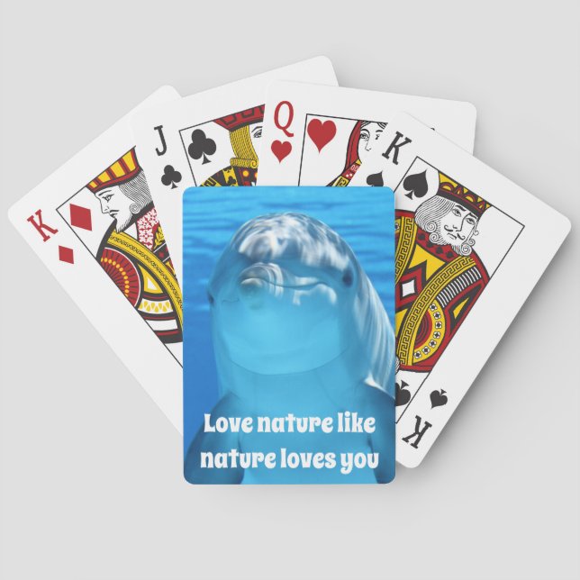 Love Nature Dolphin Playing Cards (Back)
