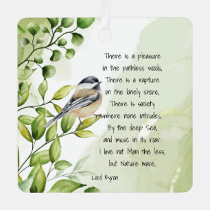 Love Nature Inspirational Quote Lord Byron  Cerami Metal Tree Decoration