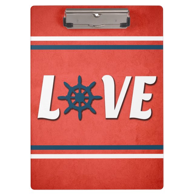 Love nautical design clipboard (Front)