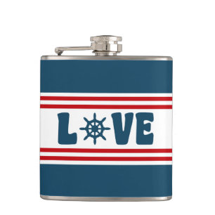 Love nautical design hip flask