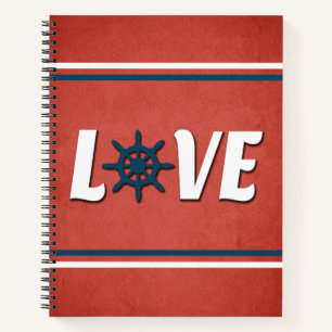 Love nautical design notebook