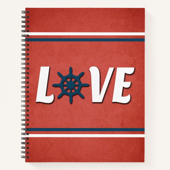 Love nautical design notebook (Front)
