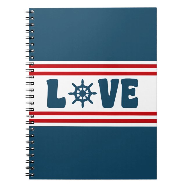 Love nautical design notebook (Front)
