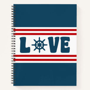 Love nautical design notebook