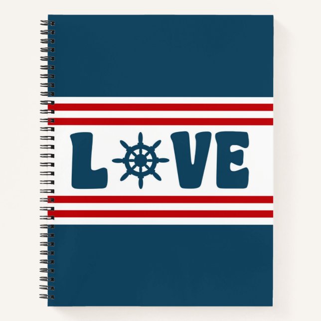 Love nautical design notebook (Front)