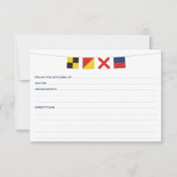 LOVE Nautical Flags Recipe Card 3
