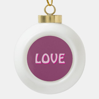 LOVE NECKLACE FOR GIFT WOMEN , GIRLFRIEND CERAMIC BALL CHRISTMAS ORNAMENT