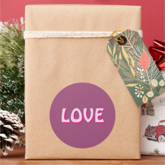 LOVE NECKLACE FOR GIFT WOMEN , GIRLFRIEND CLASSIC ROUND STICKER