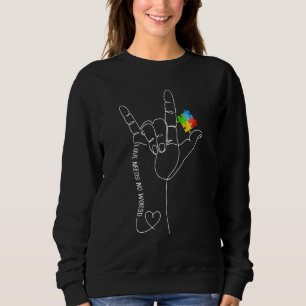 Love Need No Word ASL Autism Awareness Month SPED Sweatshirt