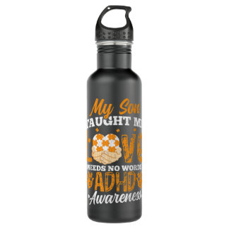 Love Needs No Words ADHD Awareness Orange Ribbon G 710 Ml Water Bottle