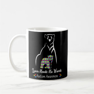 Love Needs No Words Autism Awareness Month Puzzle Coffee Mug