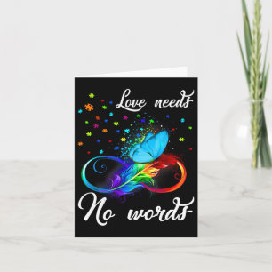 Love Needs No Words Autism Awareness Puzzle Butter Card