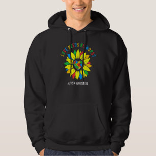 Love Needs No Words Autism Awareness Sunflower 1 Hoodie
