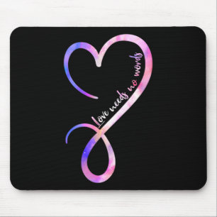 Love Needs No Words Autism Awareness Tolerance Aut Mouse Mat