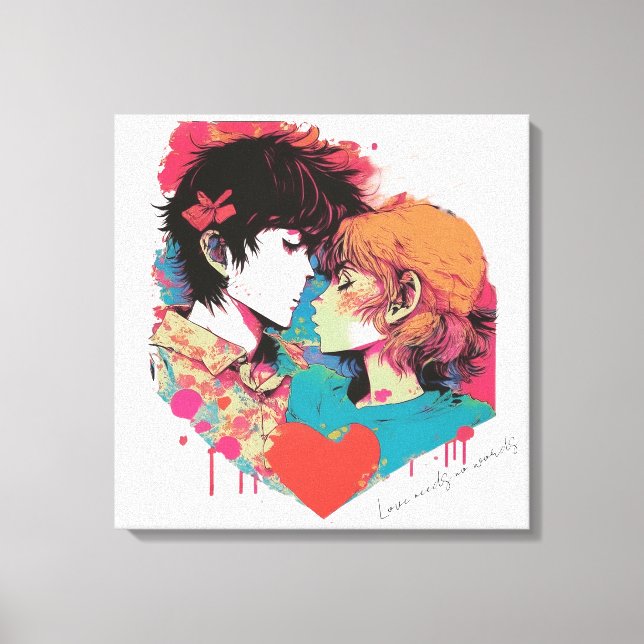 Love needs no words canvas print (Front)