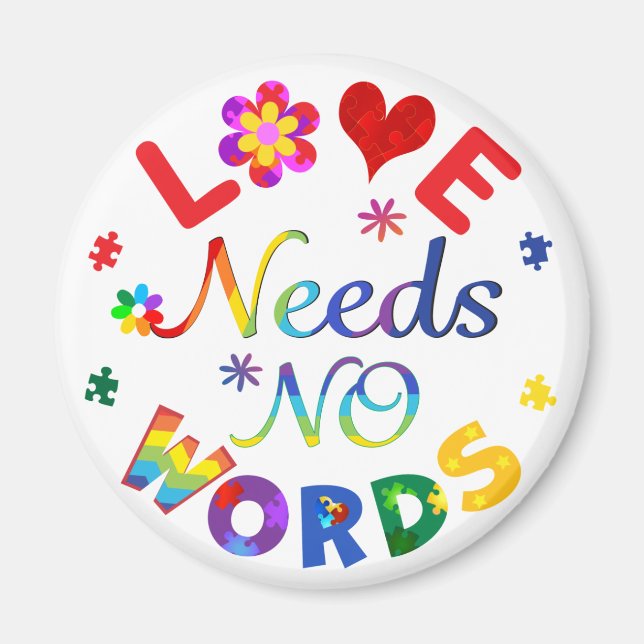 Love Needs No Words Magnet (Front)