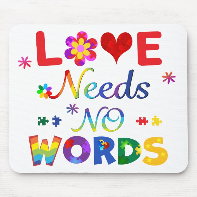 Love Needs No Words Mouse Mat (Front)