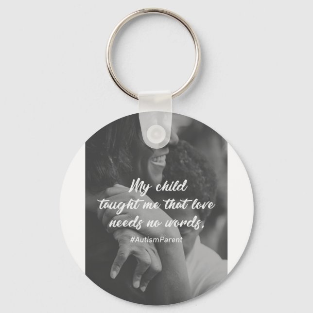 Love Needs No Words Support Autism Key Ring (Front)