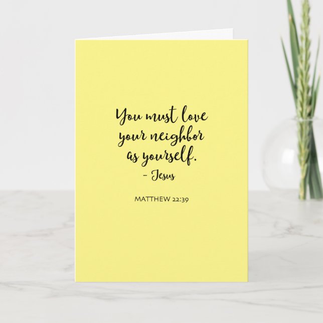 Love Neighbour Blank Greeting Card (Front)