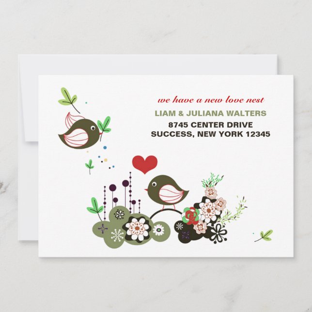 Love Nest Moving Announcement (Front)