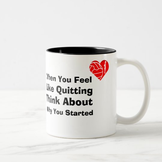 Love Netball Heart Theme Motivational Quote Two-Tone Coffee Mug