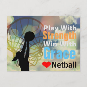 Love Netball Motivational Quote Postcard