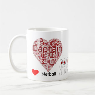 Love Netball Positions and Captain Coffee Mug