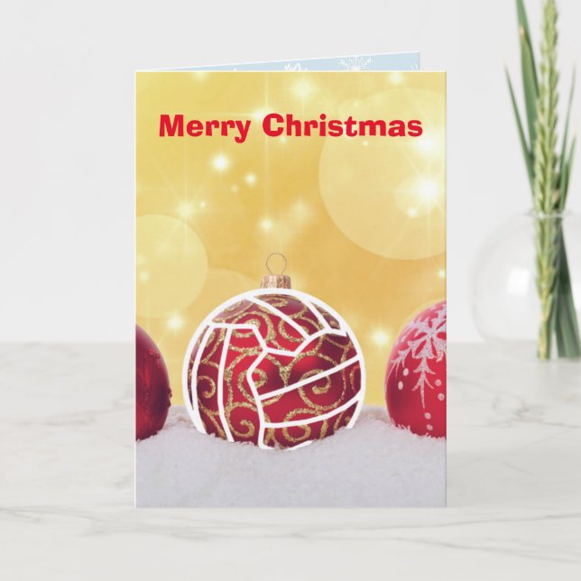 Love Netball Themed Christmas Greeting Holiday Card (Front)
