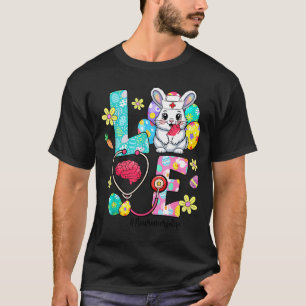 Love neuro nurse life bunny stethoscope easter T-Shirt