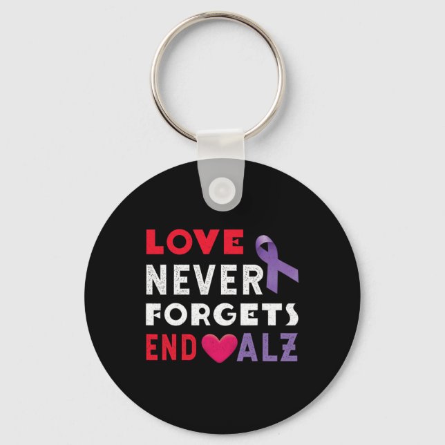 Love Never End Heimer End Heimerheimer Heimerheime Key Ring (Front)