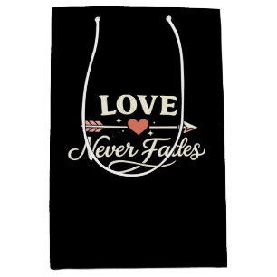 Love Never Fades Right Pointing Matching Couple Medium Gift Bag