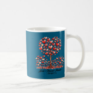 Love never fails 1 corinthians 13_8 heart tree  coffee mug