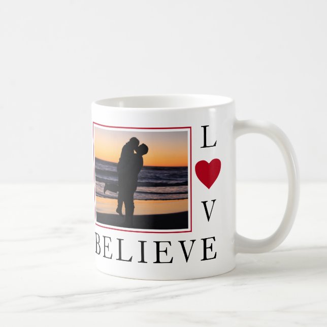 LOVE NEVER FAILS Christian Personalised Photo Coffee Mug (Right)