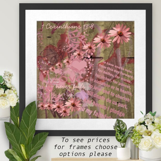 Love Never Fails ConeFlower Collage Poster (Creator Uploaded)