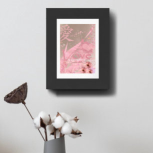 Love Never Fails ConeFlower Collage Poster