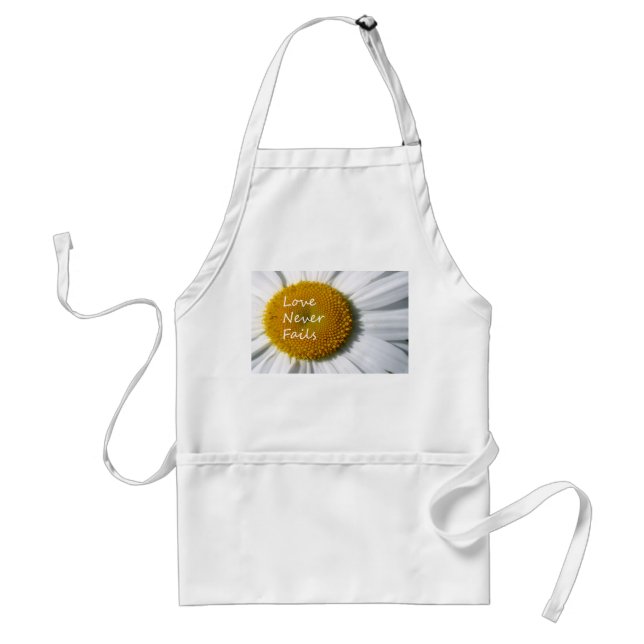 Love Never Fails Daisy 1 Corinthians 13 Standard Apron (Front)