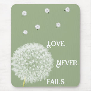 Love Never Fails Dandelion1 Corinthians 13 Mouse Mat