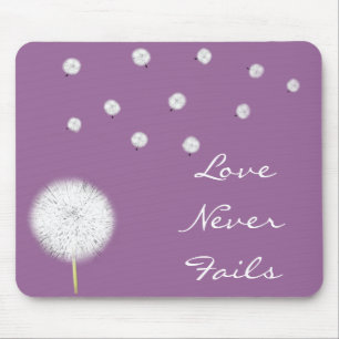 Love Never Fails Dandelion1 Corinthians 13 Mouse Mat