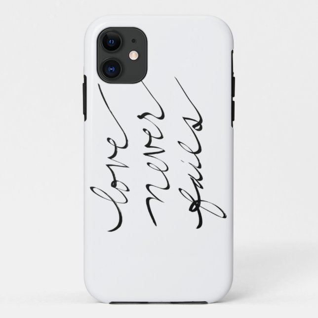 "Love Never Fails" iPhone Case (Back)