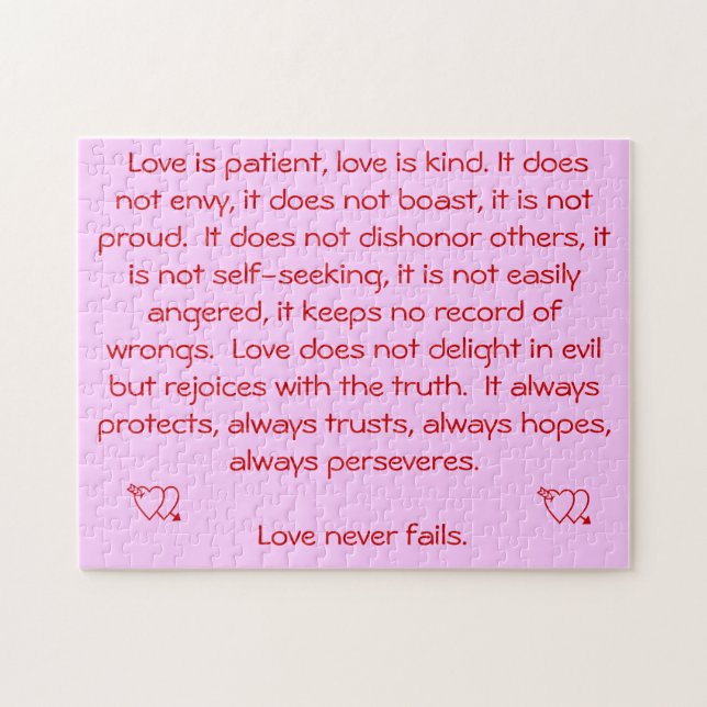 Love Never Fails Jigsaw Puzzle (Horizontal)