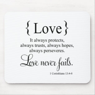 Love Never Fails Mouse Mat