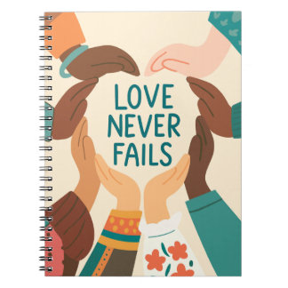 Love Never Fails Notebook
