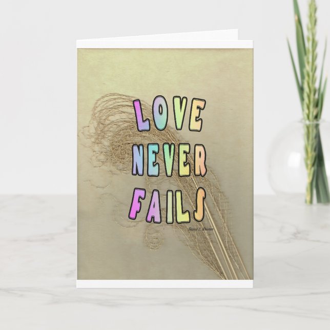 Love Never Fails Notecard (Front)