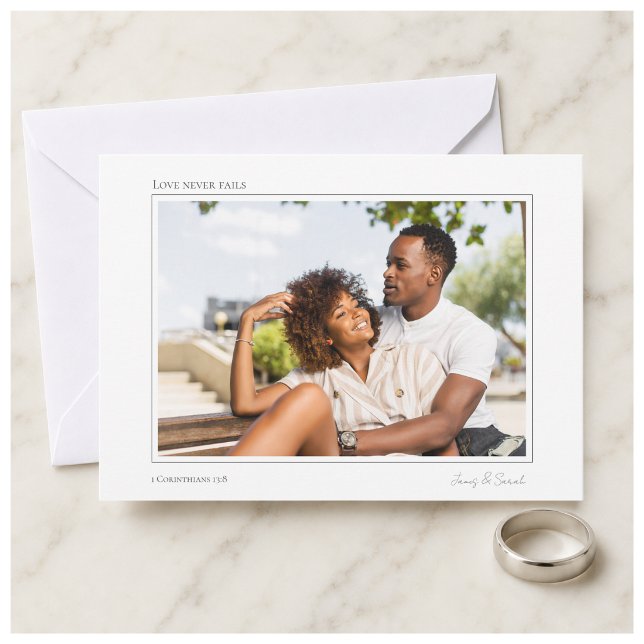 Love Never Fails Personalised Couple Keepsake Card (Creator Uploaded)