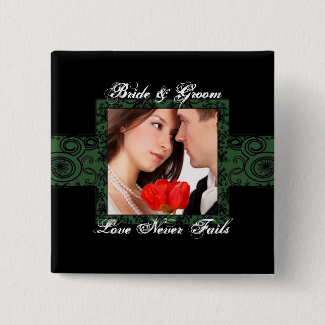 Love Never Fails Photo Button (Front)