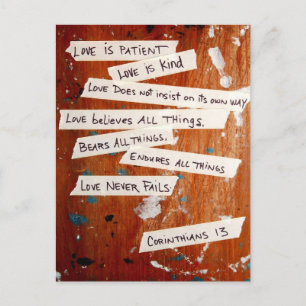 Love Never Fails Postcard