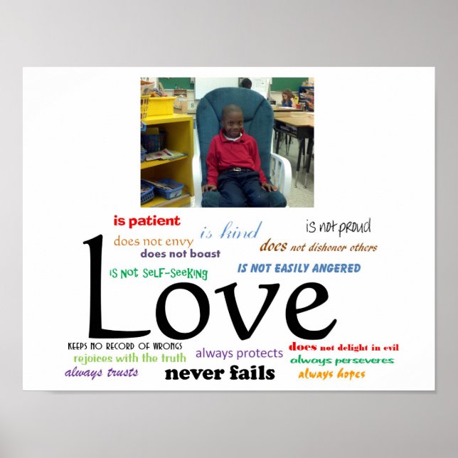 Love Never Fails Poster (Non Couple) 14 x 11 (Front)
