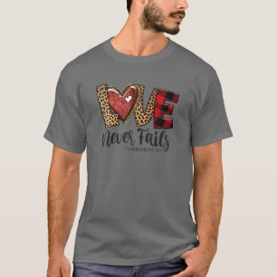 Love Never Fails Rainbow Leopard Christian Valenti T-Shirt