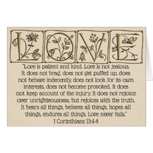 Love Never Fails ~ Scripture~Gold