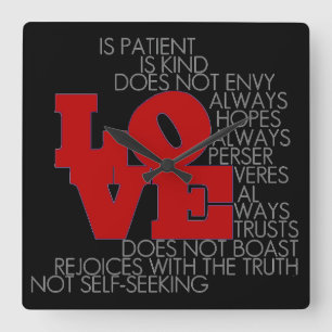 Love Never Fails - Wall Clock